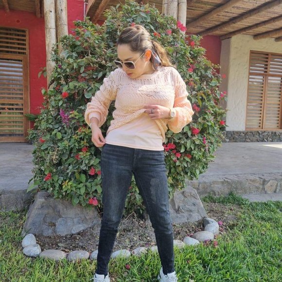 Ophelia Roe Women's Peach Puff Sleeve 2pc Camisole - Picture 11 of 14